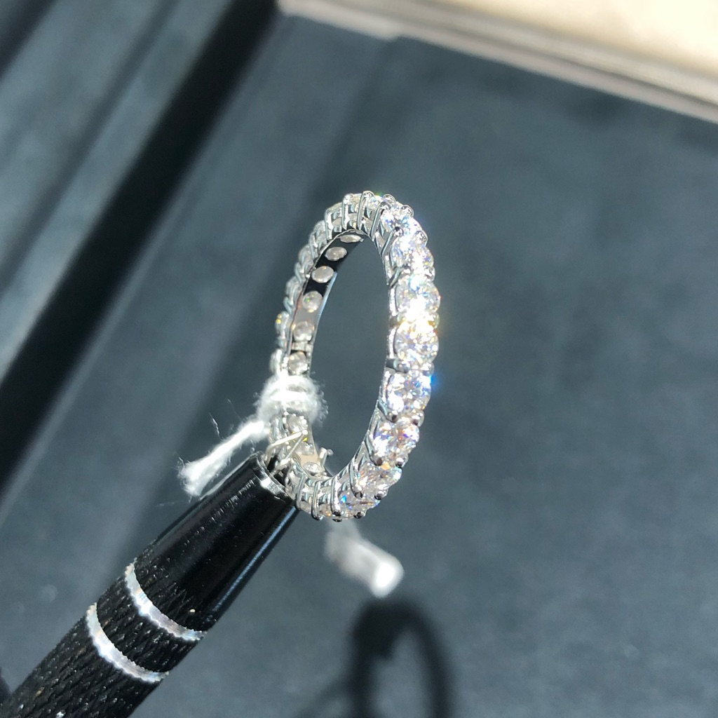 Eternity Wedding Band With Moissanite Stones (Brand New) Sizes In 7,8, & 9